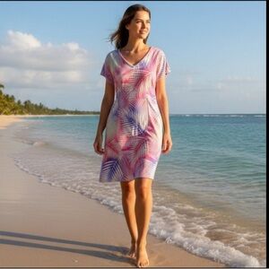 🤯 Tropical Pink and Purple Dress